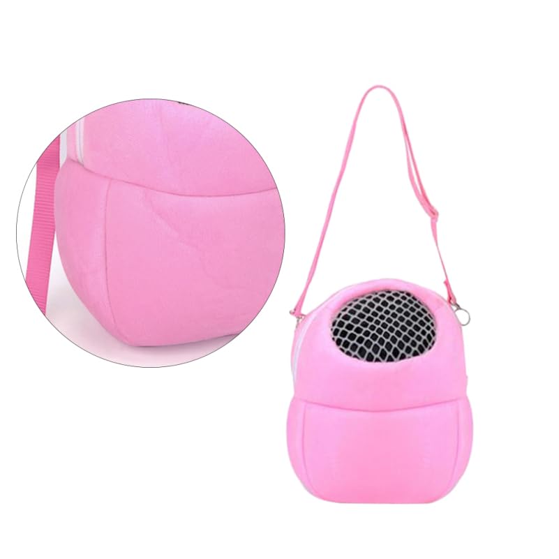 Image of balacoo Pet Breathable Bag Small Pet Carrier Bag with Adjustable Straps Soft-Sided Messenger Carrier for Squirrel Hedgehog Sugar Glider 5.51 X 5.51 X 6.69 in