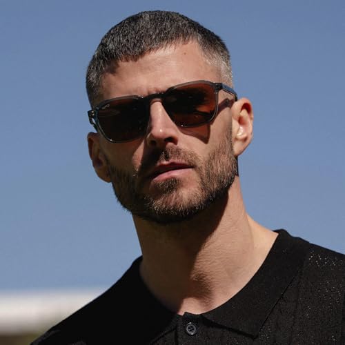 WMP Eyewear - Men's Polarized Square Sunglasses, Wide Fit: Modern Retro Style with Unique Color Combos3