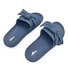 FUNKYMONKEY Women's Slides Sandals Bowknot Beach Casual Comfort Slippers