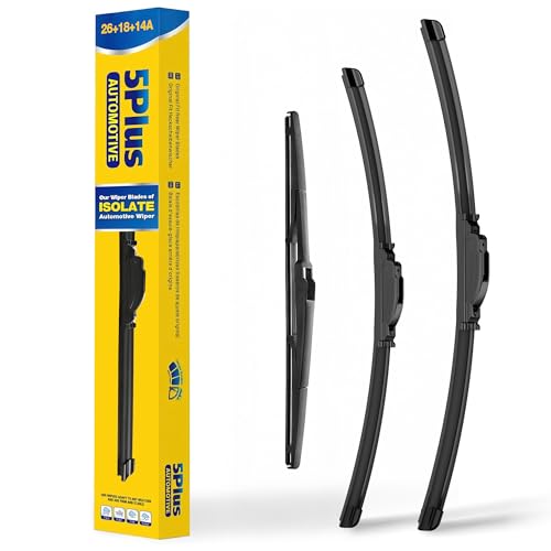 Image of Wipers Replacement for Jeep Cherokee 2014-2022 Windshield Wiper Blades,26 inch+18 inch Windshield Wipers with 14 inch Rear Wiper Blade - Factory Fit & All-Season OEM Quality (Pack of 3)