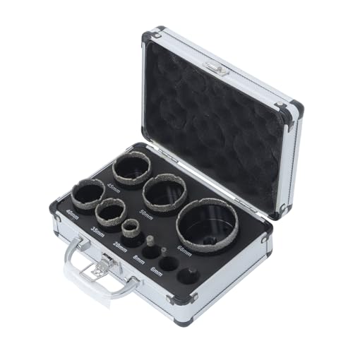 Kit brocas corona diamante para cerámica 9 piezas miniatura 2