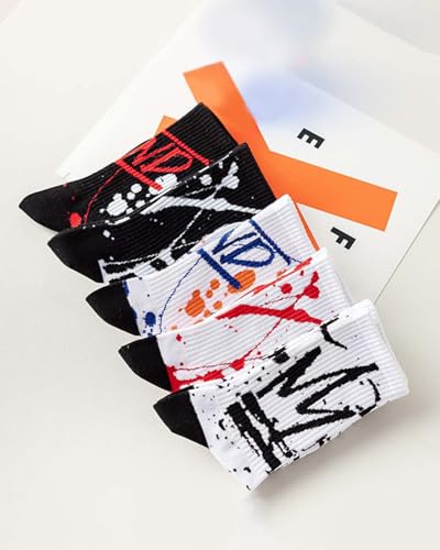 Crew Socks Artistic Print Novelty Socks for Men and Women, Soft and Breathable Trendy Design for Casual and Daily Wear3