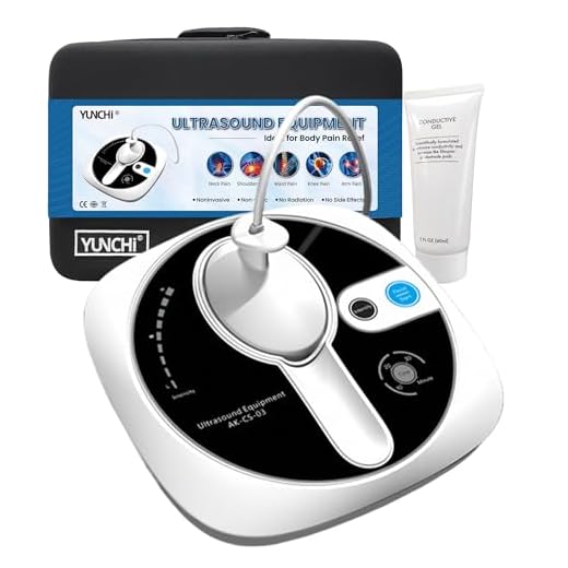 Máquina de Terapia de Ultrasonido, Dispositivo de Masaje Portátil Para Alivio Muscular y Articular, 3 Niveles Dispositivo Masajeador de Fisioterapia Ultrasónica Para Uso (Blanco-CS03)