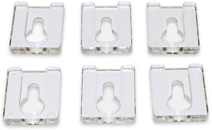 Source One LLC Clear Acrylic Premium Keyhole Attachment Hangers (6 Pack) image 3