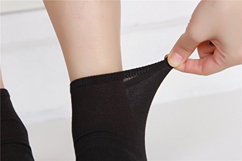 Image of EABERN Womens Thin Cotton Socks,Soft Breathable Casual Above Ankle Crew Socks 6 /9 /12 Pairs