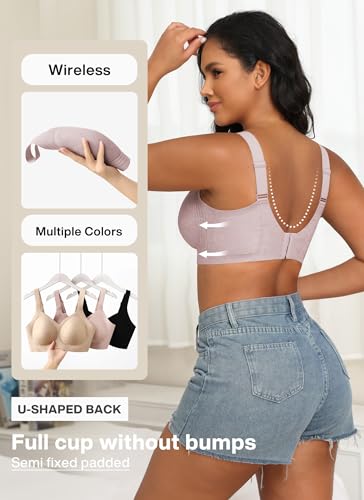 Image of Xcutting Women Wirefree Bras for Women Full Coverage No Underwire Everyday Bras Comfortable Wireless Padded Bras