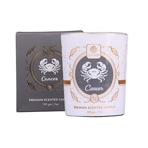 Image of EKAM Cancer Zodiac Scented Candle| Net Weight: 199 GMS; Burn time: 30 hrs