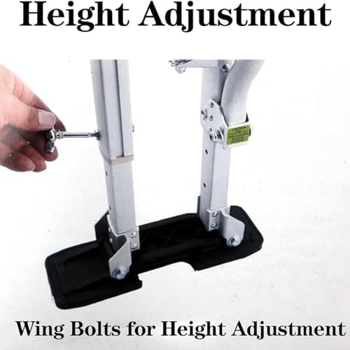 Aluminum Alloy Drywall Stilts 24''-40'' with Knee Pads - Lightweight Climbing Ladders for Home Renovation, Heightening & Mobile Work, Durable Construction