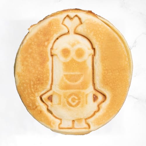 Image of Uncanny Brands Minions Kevin Waffle Maker- Iconic Minion on Your Waffles - Waffle Iron