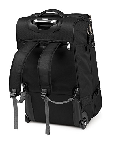 High Sierra Access Wheeled Duffel Bag, Black/Charcoal, 26-Inch