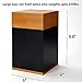 LINES ARTE Urns for Ashes Adult Male or Female, 10x6x6Inch Solid Wooden Funeral Memorial Urns Box for Human Ashes Men/Dad/Mom/Female with Velvet Bag