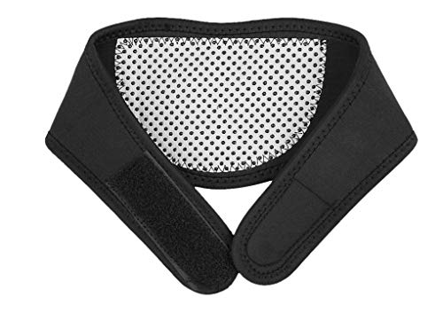 MoonLove Nackenwärmer bei Nackenschmerzen Kopfschmerzen Selbsterwärmender Nackenstütze Bandage, weiche magnetische Halsbandage Halskragen für Reliver Arthritis,Kopfschmerzen, Druck (Schwarz)