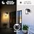 JOKAONOTL Dusk to Dawn Porch Lights with GFCI Outlets Waterproof Outdoor Wall Lights Exterior Lighting Fixtures Modern Outside Lights Wall Mount for House Patio Garage,Black,11.8''H, 2 PC