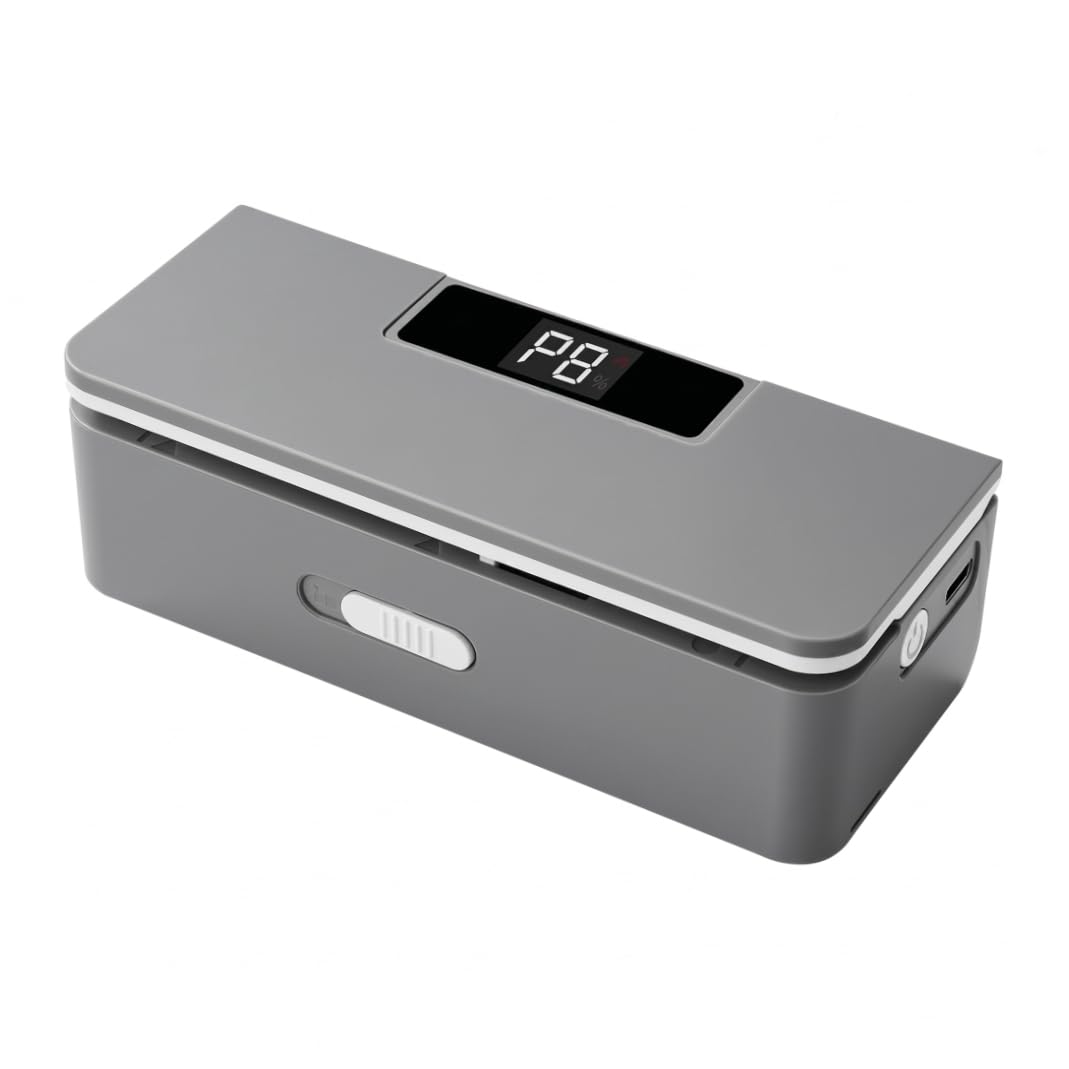 Syutokul Mini Bag Sealer with Cutter and Magnet Chip Bag Sealer Mini with Cutter and Magnet Resealer Portable Resealer 8 Temp Settings 1800mah Rechargeable Type-c Gray