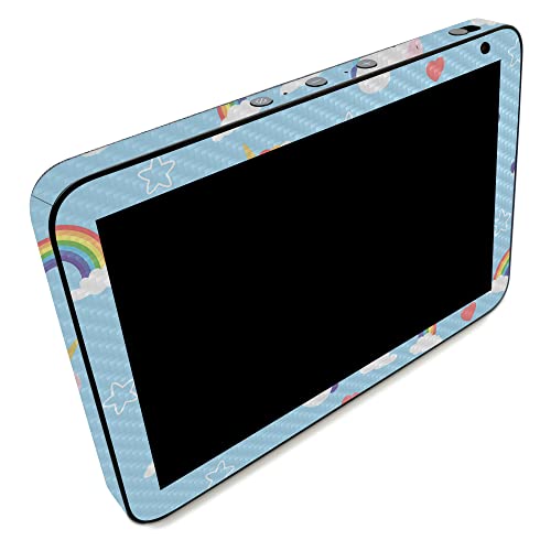 Image of MightySkins Carbon Fiber Skin Compatible with Amazon Echo Show 8 (Gen 2) - Unicorn Perfection | Protective, Durable Textured Carbon Fiber Finish | Easy to Apply