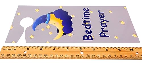 Image of Bedtime Prayer for Kids Door Hanger Knob Sign for Children's Bedroom Classic Child's Room Decor Now I Lay Me Down to Sleep Card Decoration, Set of 2