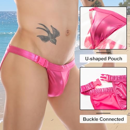 Mens Summer Beach Swimwear Buckle Sexy Swimsuits2