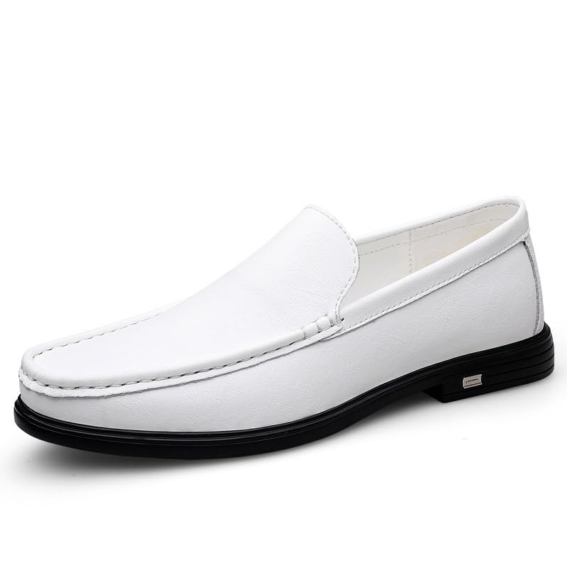 Men's Leather Slip-On Loafers Business Wedding Dress Shoes Comfortable Formal Oxfords Breathable Comfort Shoes
