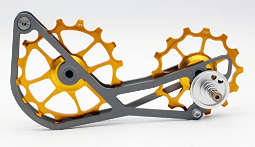 Swishti Road Cyclocross Gravel Bicycle Bike Rear Derailleur Oversized Pulley Wheel System Cage Ospw For Sram Etap 11 Speed Use (Gold) #TOP1