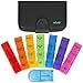 Vive XL Pill Case - Extra Large Weekly and Daily Medicine Supplement Organizer with Box Case, Splitter Cutter - Dispenser and Container for Medication 4 Times A Day - Slim 7 Day Leather Travel Holder