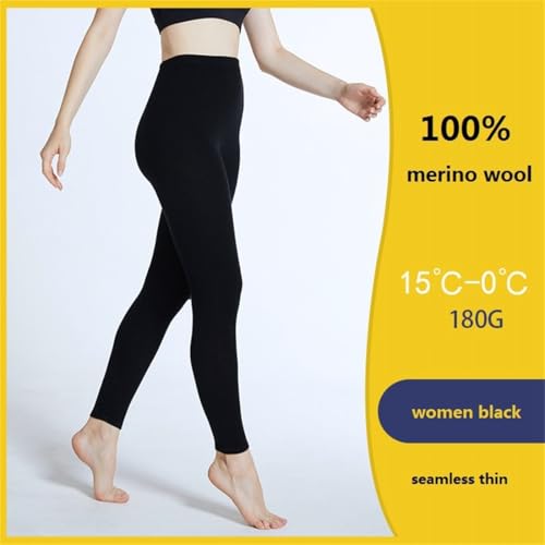 100% Merino Wool Thick Men Women Thermal Underwear Winter Leggings Womens Base Layer Long Johns Mens Heavyweight Tights 1003