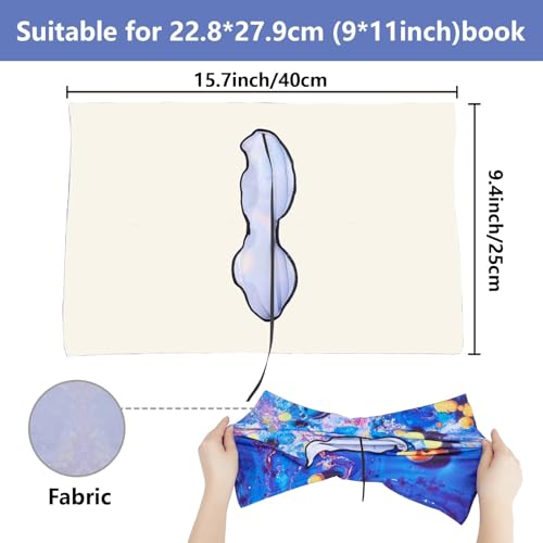 CRASPIRE Heart Stretchable Book Cover Red Washable Reusable Large Nylon Book Protector Elastic Notebook Wraps Suitable for Hardcover Books Classroom Students - Image 2