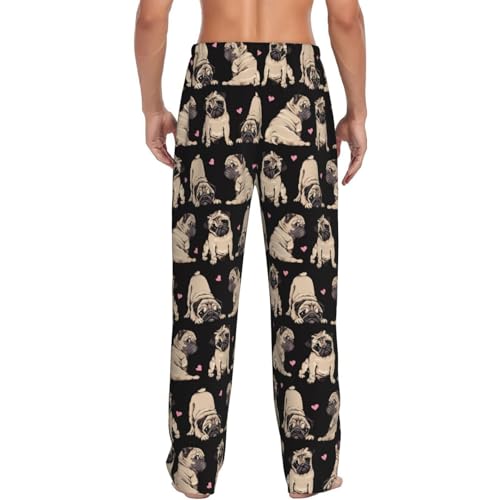 French Bulldog For Men'S Lightweight Pajama Pants Adjustable Drawstring & Pockets All-Season Sleepwear2