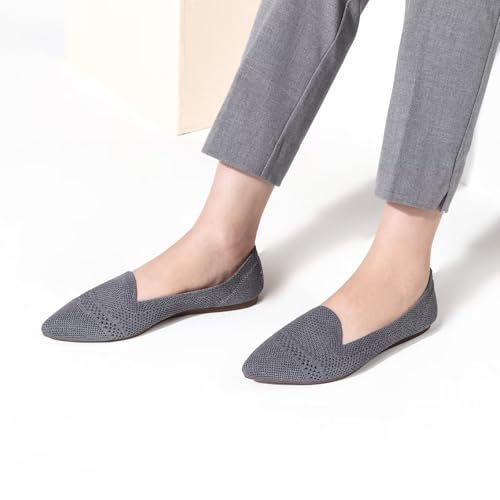 Image of Frank Mully Womens Pointed Toe Flats Knit Dress Shoes Comfort Women Shoes Softable