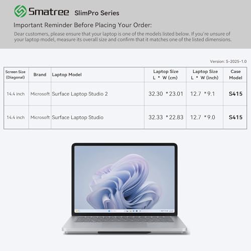 Funda Surface Studio 2 de 36.6 cm ideal para trabajar en cafeterías y viajes 2