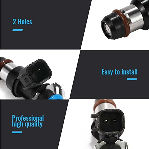 image for Gurssnn Fuel Injectors 12580681 2 Holes Set Of 8 For Chevy Silverado 0