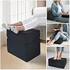 Adjustable Foot Rest for Under Desk At Work - 3-in-1 Ergonomic Foot Stool with Zipper Connection, 6.3/11.8/16 Height Adjustable for Office, Home & Gaming (Black)