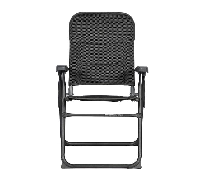 Westfield Salina Compact Campingstuhl, 4-Fach verstellbar, 3D Mesh Gewebe, 100% Polyester mit Stahlrohr, Anthrazit, 45x40x62cm, 4,3kg, Belastbar bis 140kg