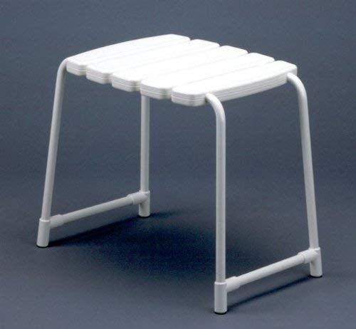 Tabouret de bain blanc en aluminium Gedy Promed 41.6x55x35 cm