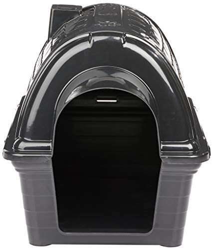 Furacão Pet Iglu Casinha de Plástico para Cães, Preto, 2