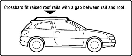 CargoLoc 2-Piece 52" Aluminum Roof Top Cross Bar Set – Fits Maximum 46” Span Across Existing Raised Side Rails with Gap – Features Keyed Locking Mechanism, Silver