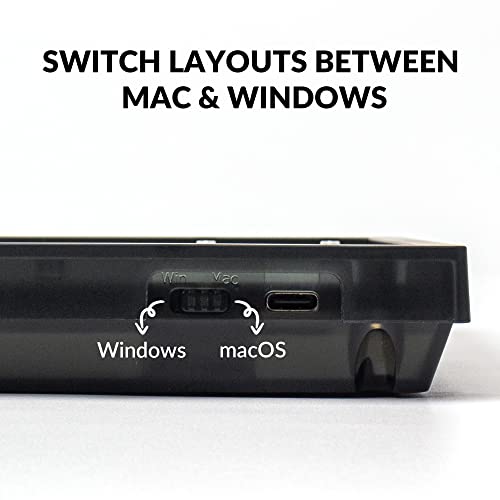 Keychron V4 Wired Custom Mechanical Keyboard Barebone Version, 60% Layout QMK/VIA Programmierbares Makro mit Hot-Swap-able Unterstützung, kompatibel mit Mac Windows Linux (Frosted Black - Transluzent) – Bild 5