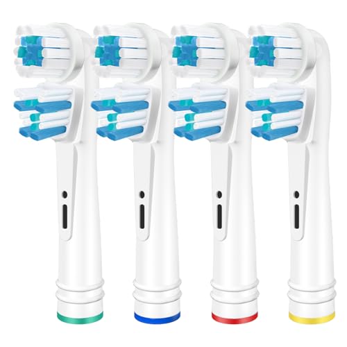 Brossettes de Rechange Dual Clean Compatible avec Oral B – Têtes de Brosse à Dents de Rechange les Brosses à Dents Électriques, Élimination Puissante de...
