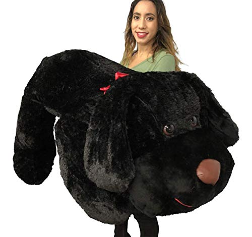 Image of Giant Sleeping Dog 48 Inch | Soft Toy for Girls | Cute & Plush Stuffed Animal | 4 Feet Large Sleeping Dog Teddy Bear for Birthday, Gift & Home Decor (4 Feet Black)
