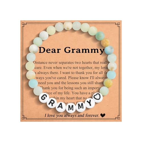 Gifts for Mom Mama Grandma Grammy Granny Gigi Mimi Nonna, Beaded Bracelets Birthday Mothers Day Christmas Jewelry Gifts for Women