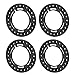 RCLIONS 4pcs Aluminum 2.2inch RC Beadlock Wheel Rim Replacement Ring for 1/10 RC Crawler Car 2.2