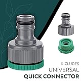 Green Haven Garden Hose Pipe Reel – 10m / 32ft Lightweight Compact Hosepipe with 7-Pattern Spray Nozzle Gun, Easy Wind Mini Hose Reel for Small Gardens, Balconies & Outdoor Cleaning - Image 3