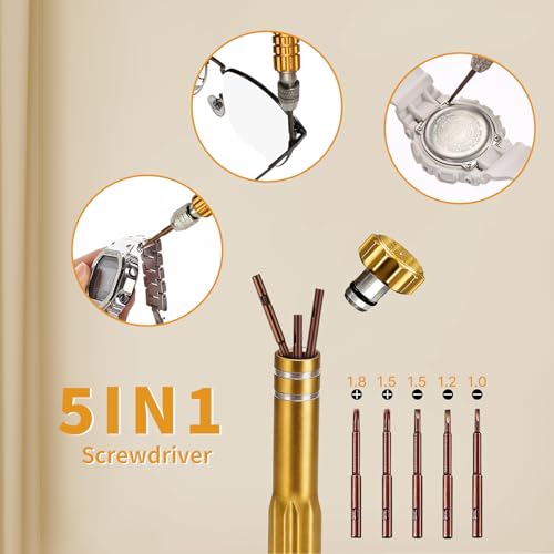 Image of EasyTime Watch Case Opener Tool: Battery Replacement Kit for Back Removal | Complete Watch Back Remover Tools - Easy to Repair Your Watch with Screwdriver & Instructions - No Extra Help or Cost Needed