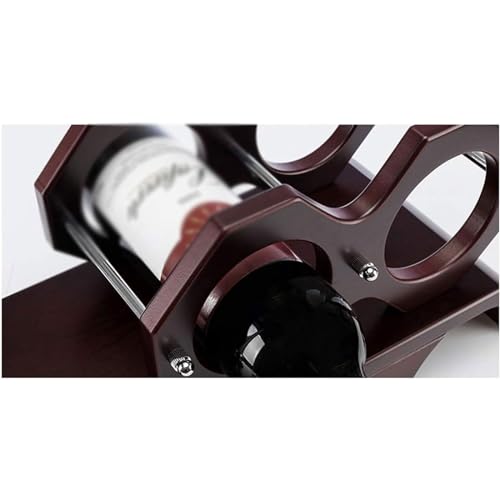 Soporte para botellas de vino de madera maciza miniatura 4