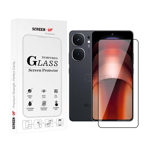 Image of ScreenUp Tempered Glass For vivo iQOO Neo9 / vivo iQOO Neo9 Pro - Ultra Clear, 9H Scratch Resistant, Full Coverage, Easy Install Screen Protector