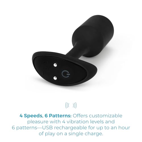 Image of b-Vibe Vibrating Snug Plug Black Medium, Sex Toys (Black /M)