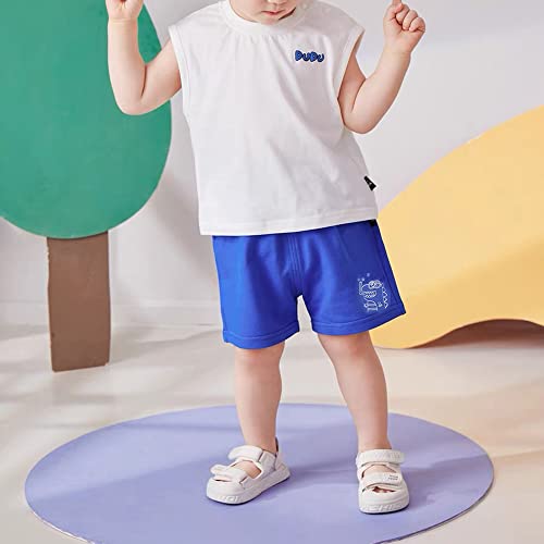 Toddler Boy Shorts Baby Summer Elastic Waist Pull On Cotton Solid Color Lightweight Shorts Clothes 6M-5Y4