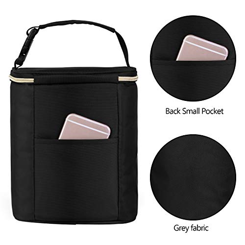 Teamoy Breastmilk Cooler - Bottle Bag for 4 Large 9 Oz Bottles, Perfect for Working Moms, Black