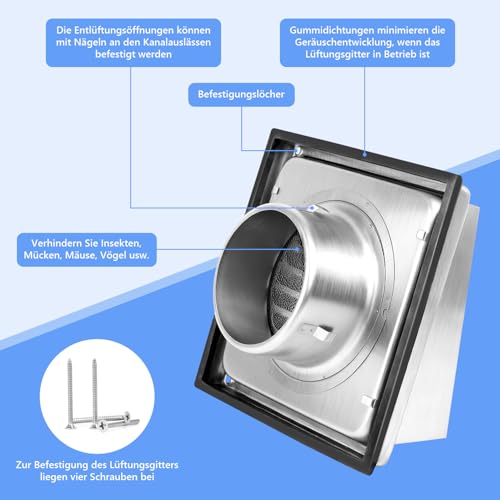 Grille de protection contre les intempéries en acier inoxydable