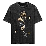 Conor Boxer McGregor Men Women Oversized T-Shirt Loose Fit Vintage Washed Tee Short Sleeve Casual Shirt Top for Men Women M