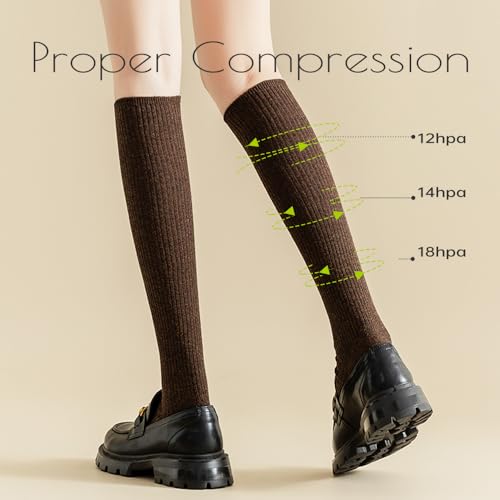 Image of Compression Socks for Women&girl, 50% cotton Knee High Long Support Socks